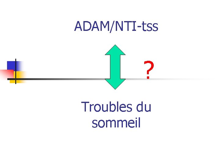 ADAM/NTI-tss ? Troubles du sommeil 