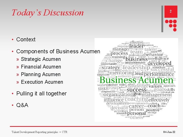 Business Acumen for HR Professionals Laurie Bassi CEO