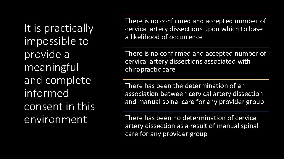 It is practically impossible to provide a meaningful and complete informed consent in this