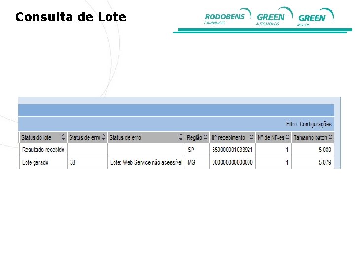 Consulta de Lote 