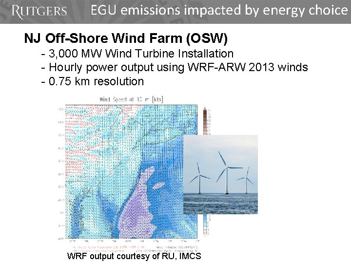 EGU emissions impacted by energy choice NJ Off-Shore Wind Farm (OSW) - 3, 000