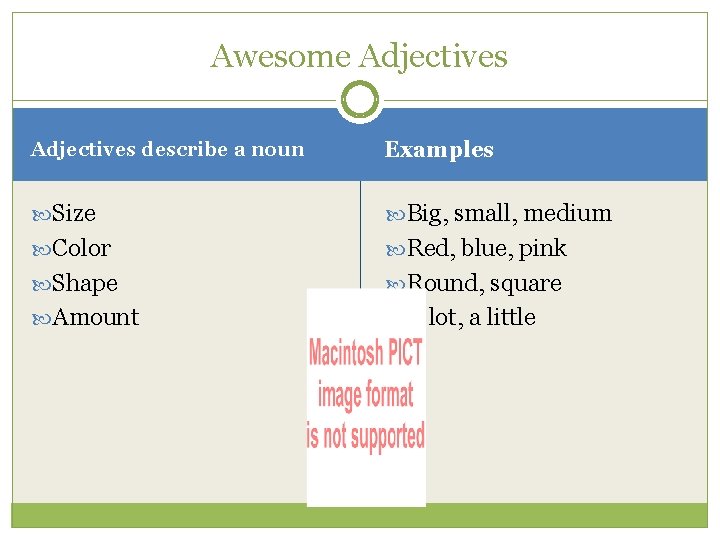 Large Example Adjective Charlie and the Chocolate Factory GRAMMAR HELP FOR