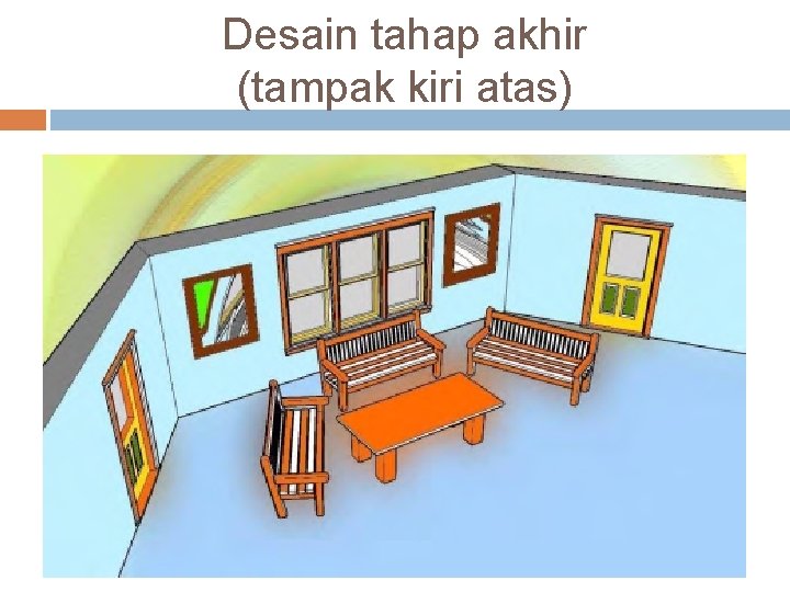 Desain tahap akhir (tampak kiri atas) 