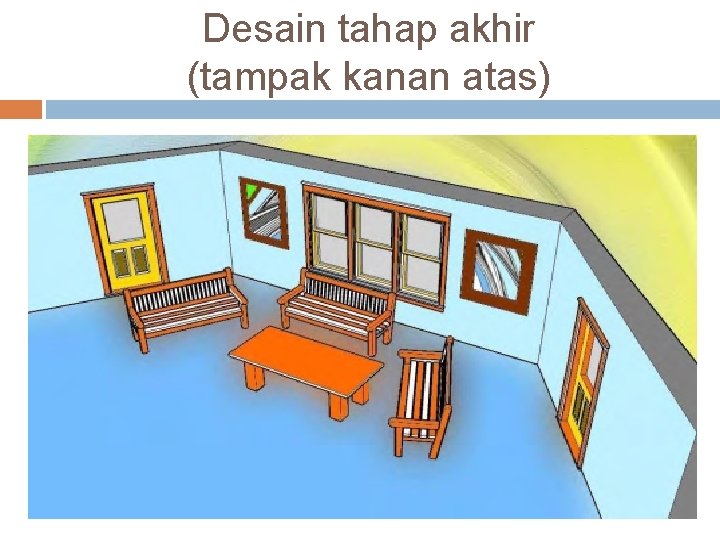 Desain tahap akhir (tampak kanan atas) 