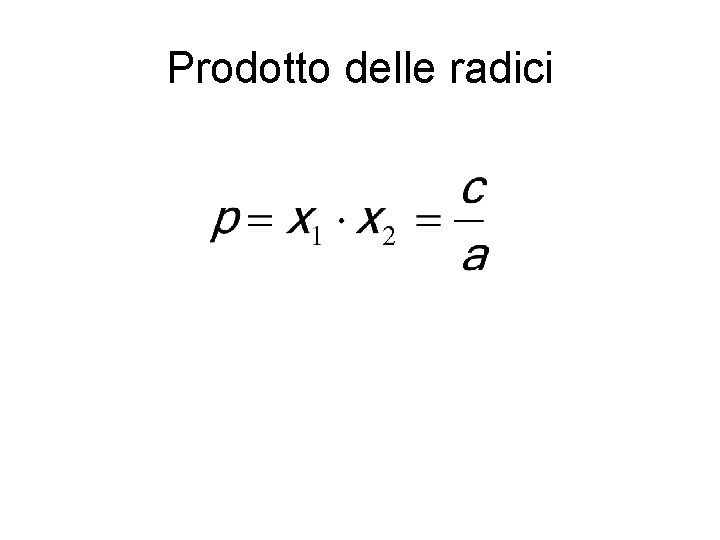 Prodotto delle radici 