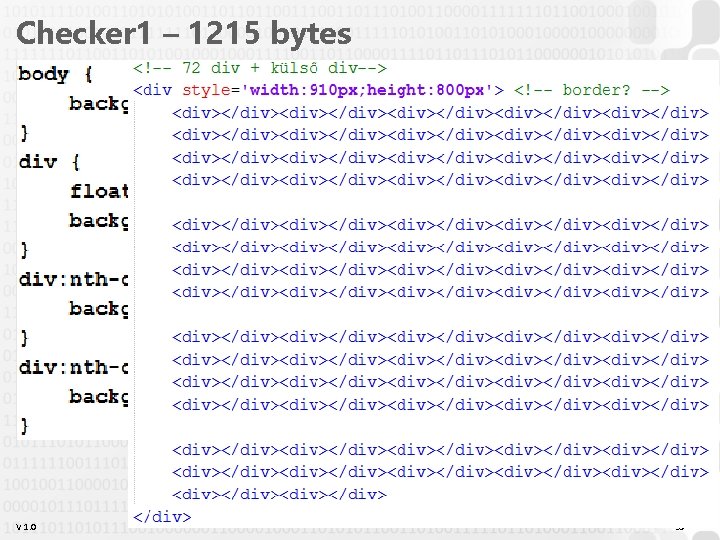 Checker 1 – 1215 bytes V 1. 0 Szabo. Zs 39 