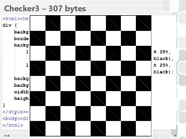 Checker 3 – 307 bytes V 1. 0 Szabo. Zs 41 