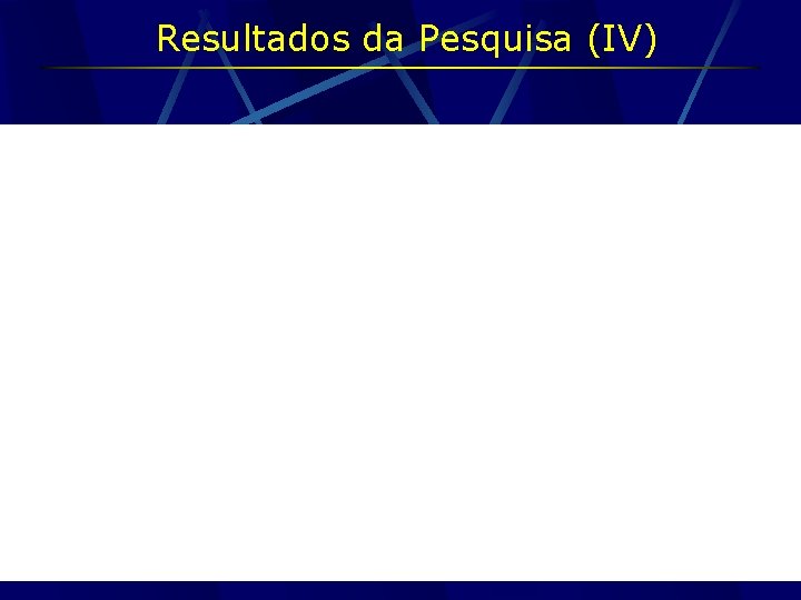 Resultados da Pesquisa (IV) 