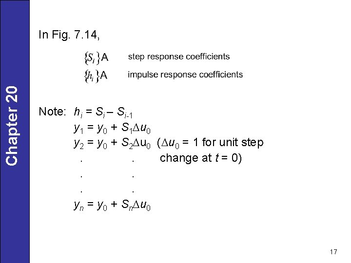 Chapter 20 In Fig. 7. 14, Note: hi = Si – Si-1 y 1