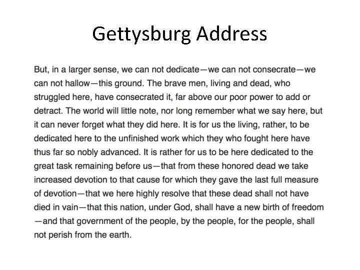Gettysburg Address 