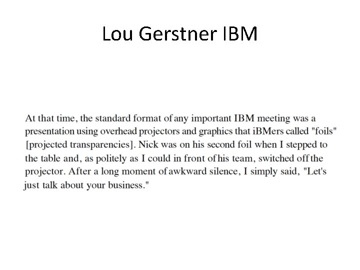 Lou Gerstner IBM 