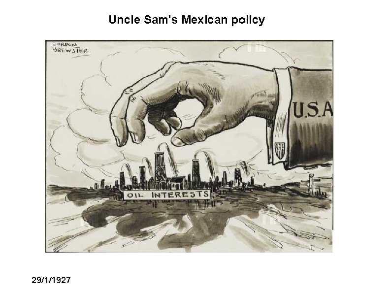 Uncle Sam's Mexican policy 29/1/1927 