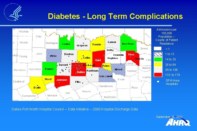 Diabetes - Long Term Complications Admissions per 100, 000 Population -County of Patient Residence
