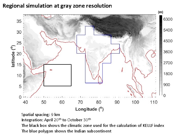 Regional simulation at gray zone resolution Spatial spacing: 9 km Integration: April 20 th