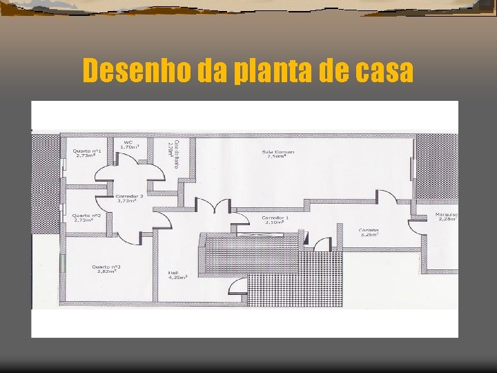 Desenho da planta de casa 