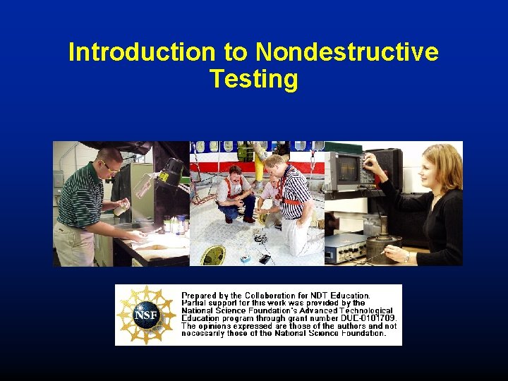 Introduction to Nondestructive Testing 