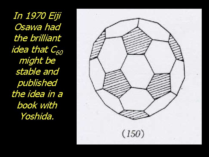 In 1970 Eiji Osawa had the brilliant idea that C 60 might be stable