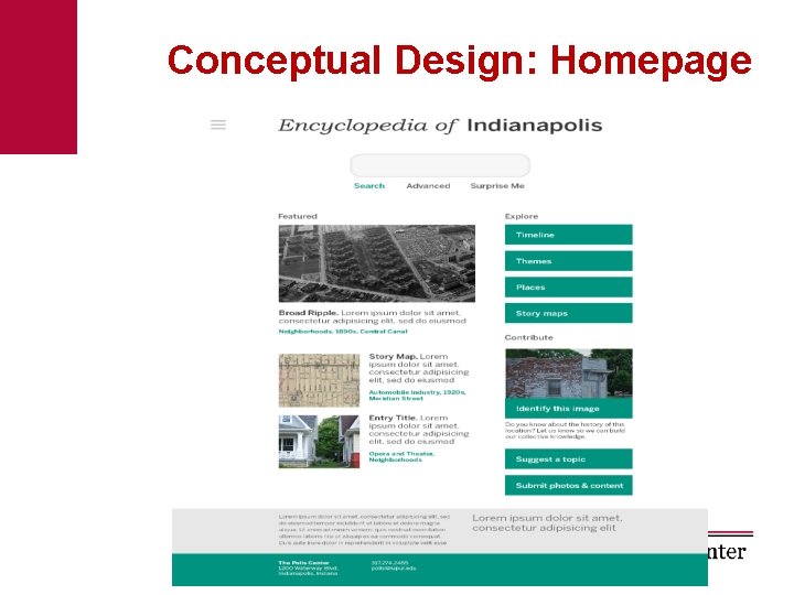 Conceptual Design: Homepage 