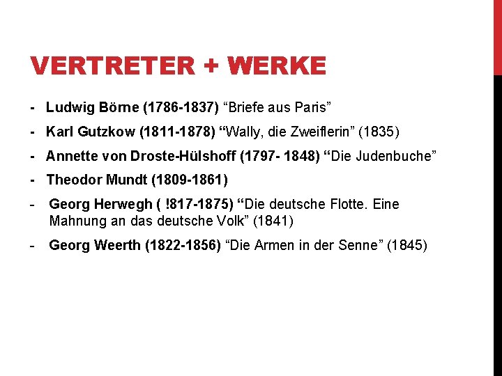 VERTRETER + WERKE - Ludwig Börne (1786 -1837) “Briefe aus Paris” - Karl Gutzkow