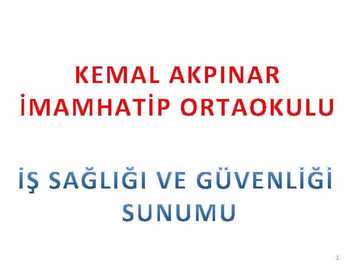 KEMAL AKPINAR İMAMHATİP ORTAOKULU 1 