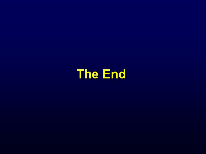 The End 