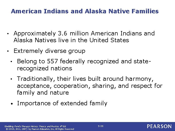 American Indians and Alaska Native Families • Approximately 3. 6 million American Indians and