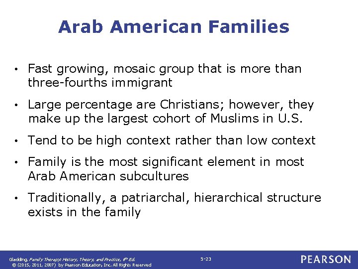 Arab American Families • Fast growing, mosaic group that is more than three-fourths immigrant