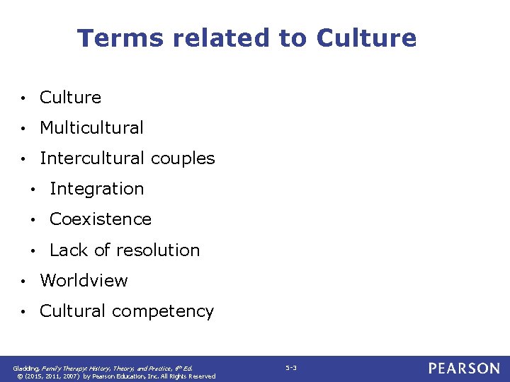 Terms related to Culture • Culture • Multicultural • Intercultural couples • Integration •