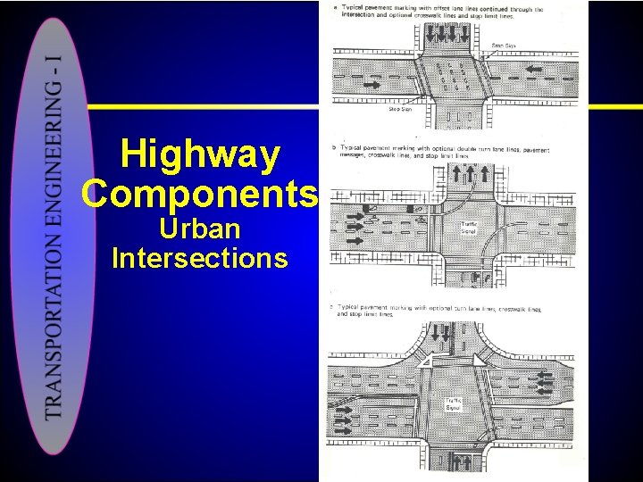 Highway Components Urban Intersections 