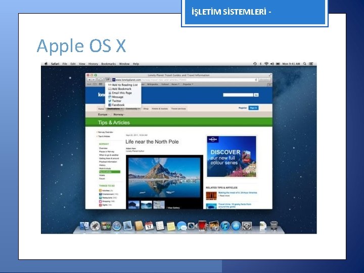İŞLETİM SİSTEMLERİ - Apple OS X 