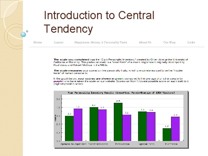 Introduction to Central Tendency Introduction to Central Tendency