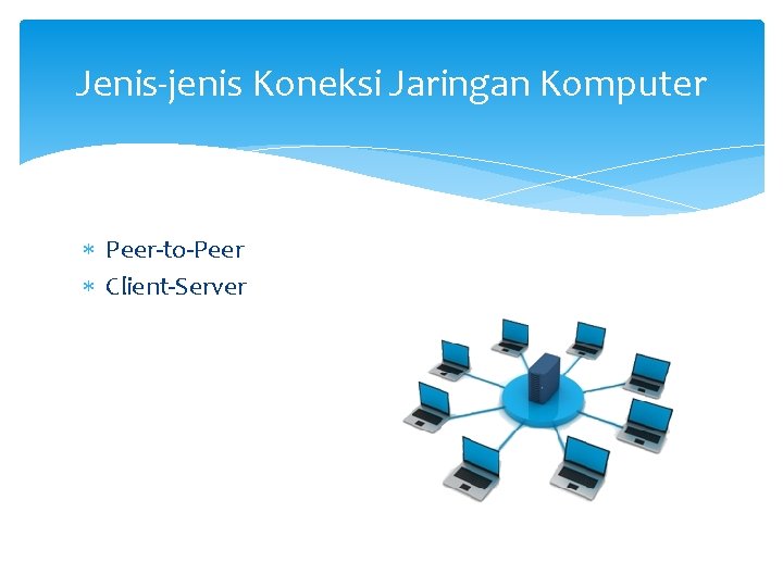 Jenis-jenis Koneksi Jaringan Komputer Peer-to-Peer Client-Server 