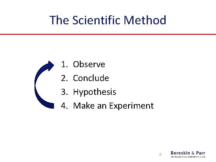 The Scientific Method 1. 2. 3. 4. Observe Conclude Hypothesis Make an Experiment 6