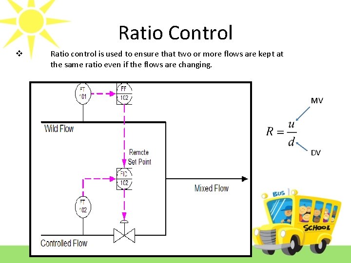 Ratio Control v Ratio control is used to ensure that two or more flows