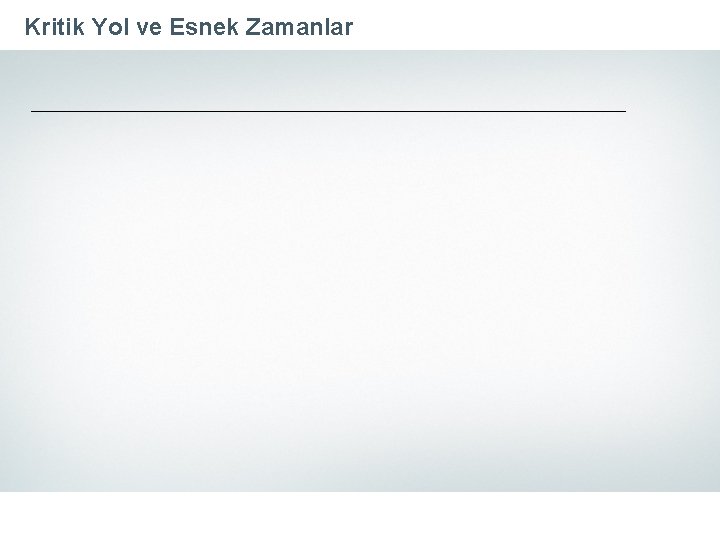 Kritik Yol ve Esnek Zamanlar 