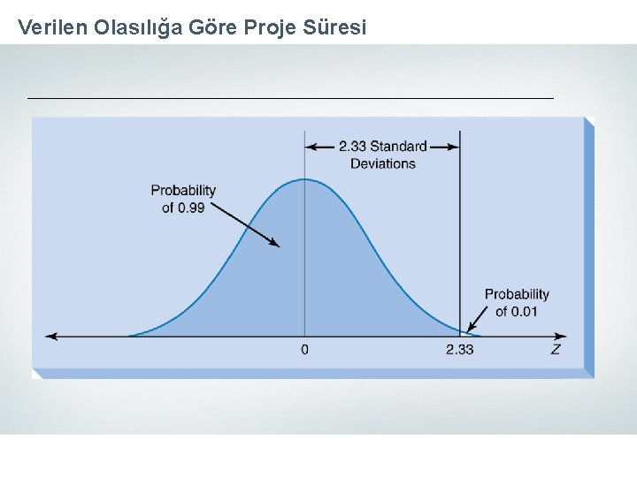 Verilen Olasılığa Göre Proje Süresi 