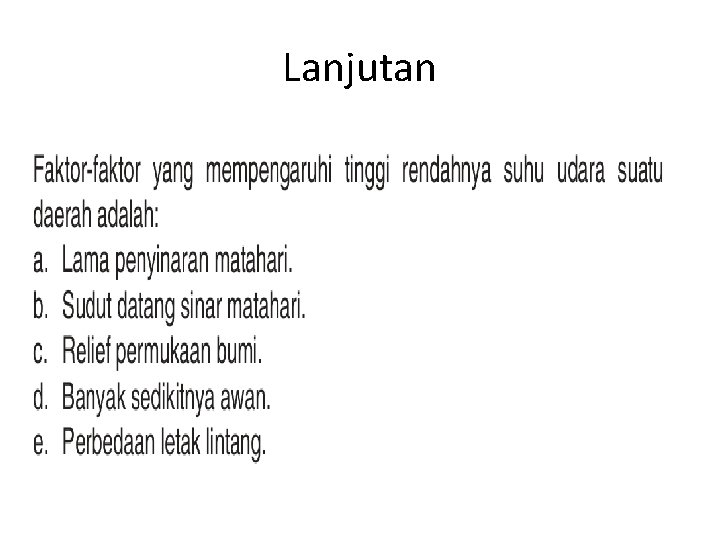 Lanjutan Lanjutan