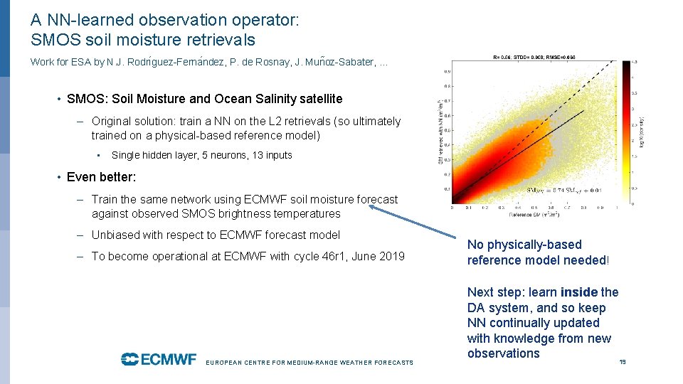 A NN-learned observation operator: SMOS soil moisture retrievals Work for ESA by N. J.