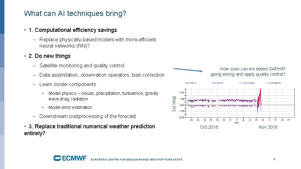 What can AI techniques bring? • 1. Computational efficiency savings – Replace physically-based models