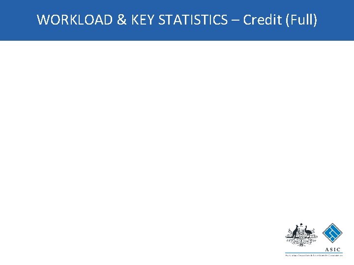 WORKLOAD & KEY STATISTICS – Credit (Full) 