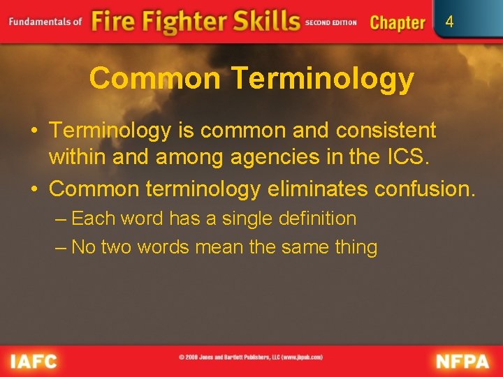 Ics Common Language 4 Incident Command System 4 Objectives 1 of