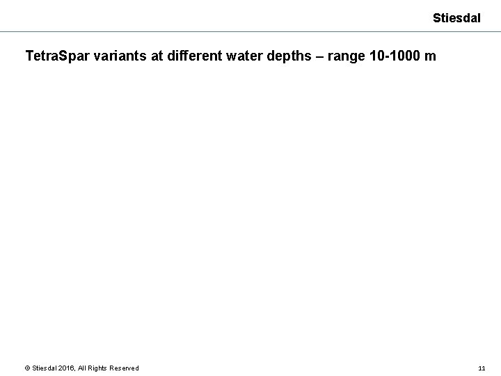 Stiesdal Tetra. Spar variants at different water depths – range 10 -1000 m ©