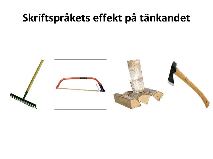 Skriftspråkets effekt på tänkandet 