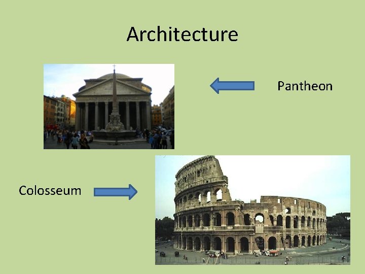 Architecture Pantheon Colosseum 