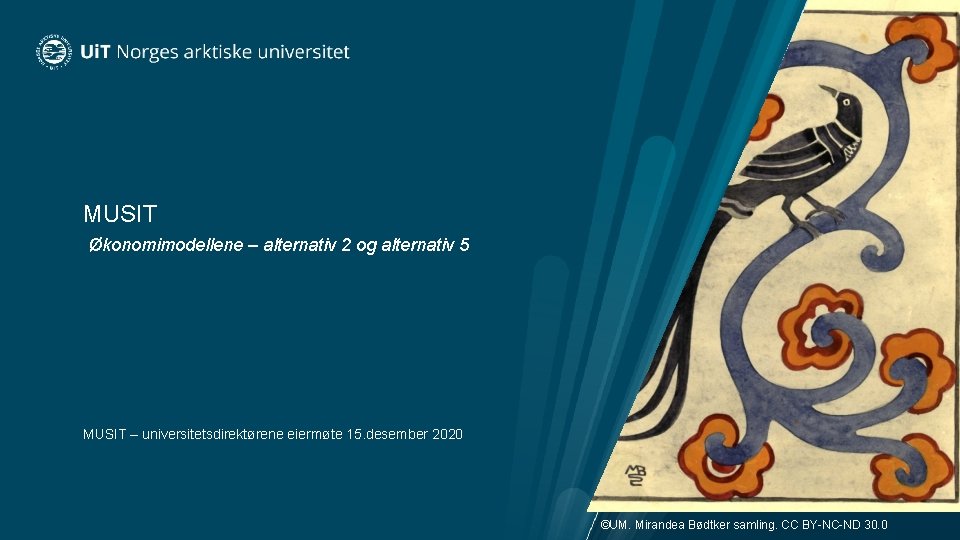 MUSIT Økonomimodellene – alternativ 2 og alternativ 5 MUSIT – universitetsdirektørene eiermøte 15. desember