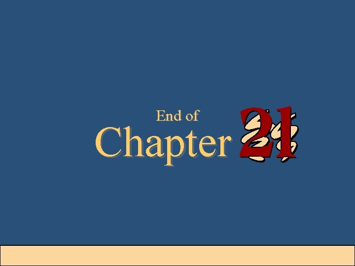 End of Chapter 21 -33 