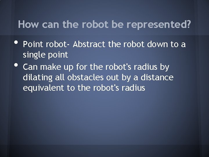 Mathematics Path Planning for Autonomous Mobile Robots Caroline
