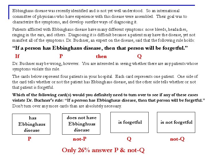 Ebbinghaus disease was recently identified and is not yet well understood. So an international