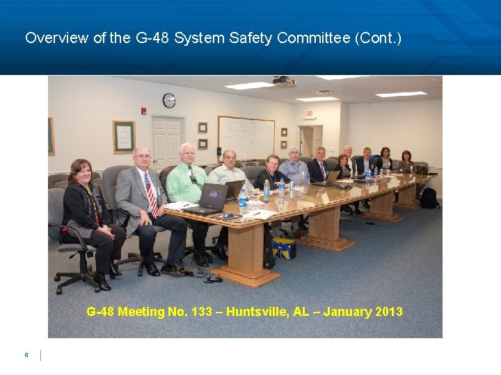 Overview of the G-48 System Safety Committee (Cont. ) G-48 Meeting No. 133 –