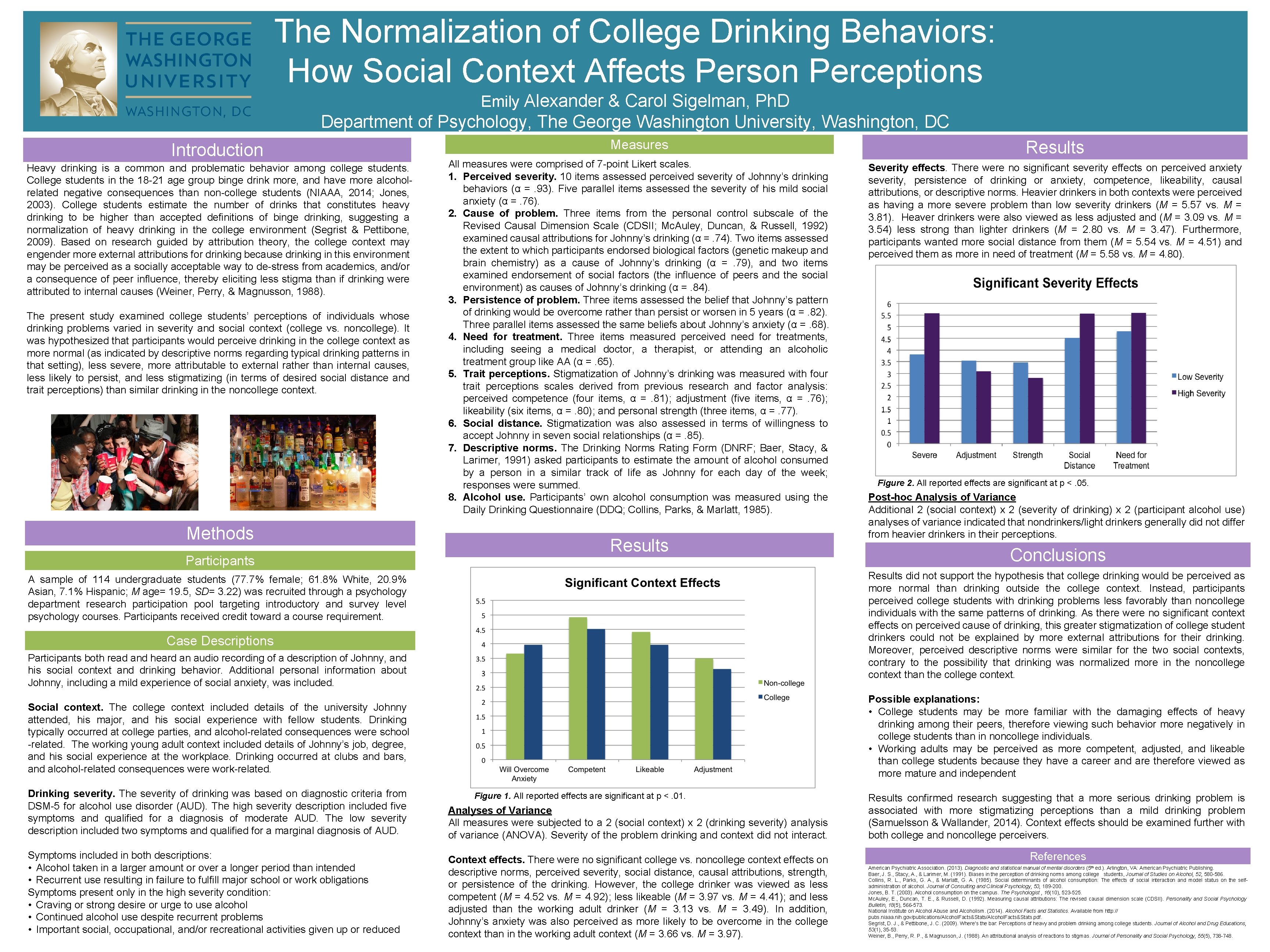The Normalization of College Drinking Behaviors: How Social Context Affects Person Perceptions Emily Alexander